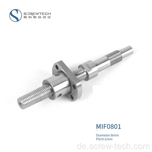 Mini-Kugelumlaufspindel mit 8 mm Durchmesser für CNC-Fräser